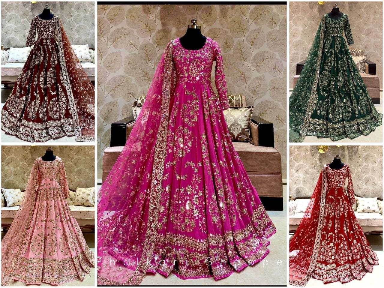 Chinon Silk Embroidery Designer Gown - MYLUXURY LANE ENTERPRISE